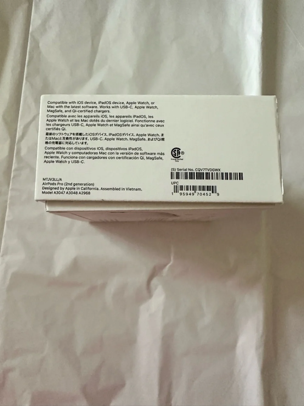 Empty Authentic Apple AirPods Pro Box and manual ONLY